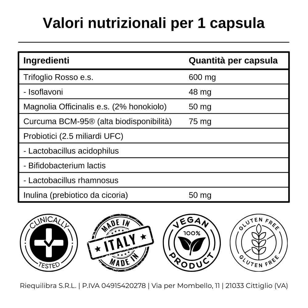 Integratore naturale per la menopausa